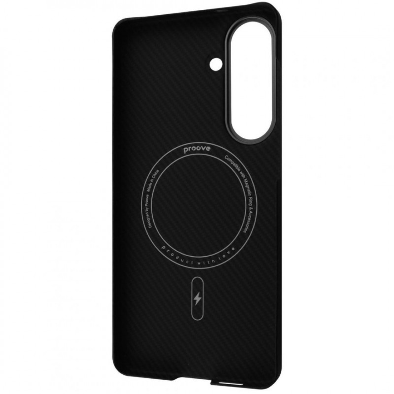 Чохол Proove Carbon Slim with Magnetic Ring для Samsung Galaxy S26 Plus Black (PCCSSGSP2602)
