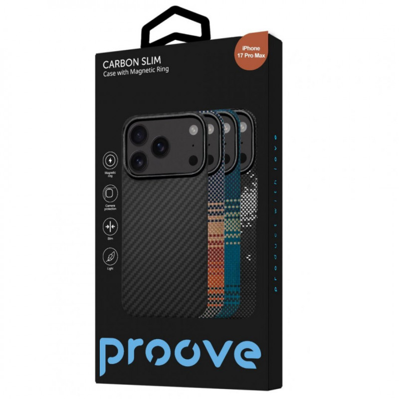 Чохол Proove Carbon Slim with Magnetic Ring для iPhone 17 Pro Max/18 Pro Max Glowrise (PCCSIP17PM52)