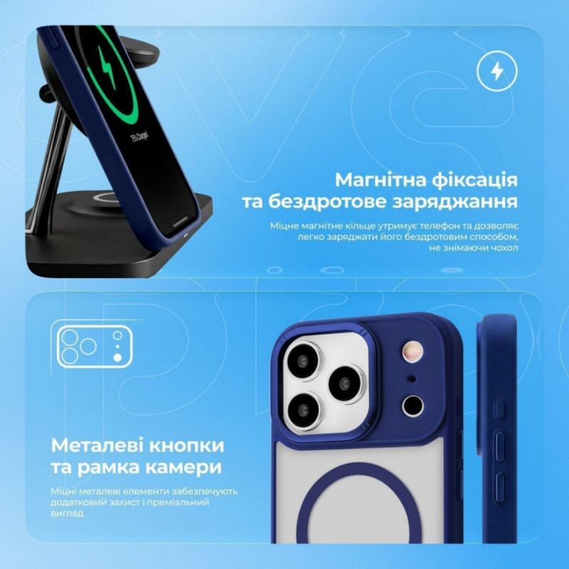 Чехол Proove Clear Essence Case with Magnetic Ring для iPhone 13 Pro Deep Purple (PCCEIP13P004)