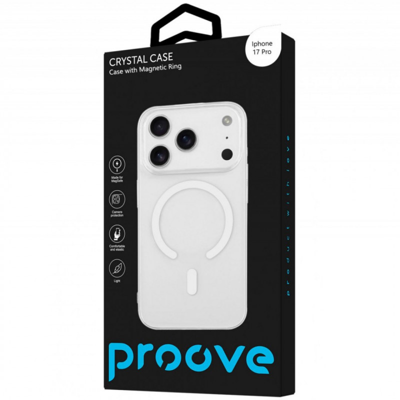 Чохол Proove Crystal Case with Magnetic Ring для iPhone 17 Pro Deep Blue (PCCCIP17P062)