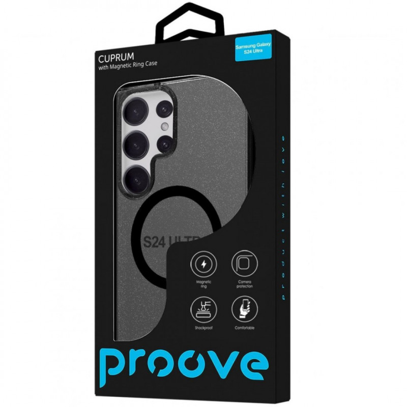 Чехол Proove Cuprum Case with Magnetic Ring для Samsung Galaxy S24 Ultra Black (PCCCSGSU2402)