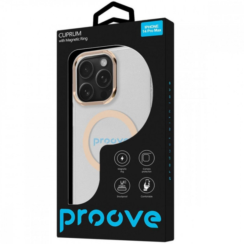 Чохол Proove Cuprum Case with Magnetic Ring для iPhone 14 Pro Max Cream (PCCMIP14PM43)