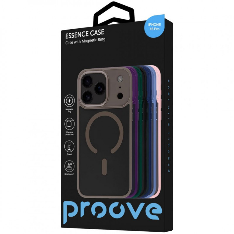 Чохол Proove Essence Case with Magnetic Ring для iPhone 16 Pro Pink Sand (PCECIP16P028)