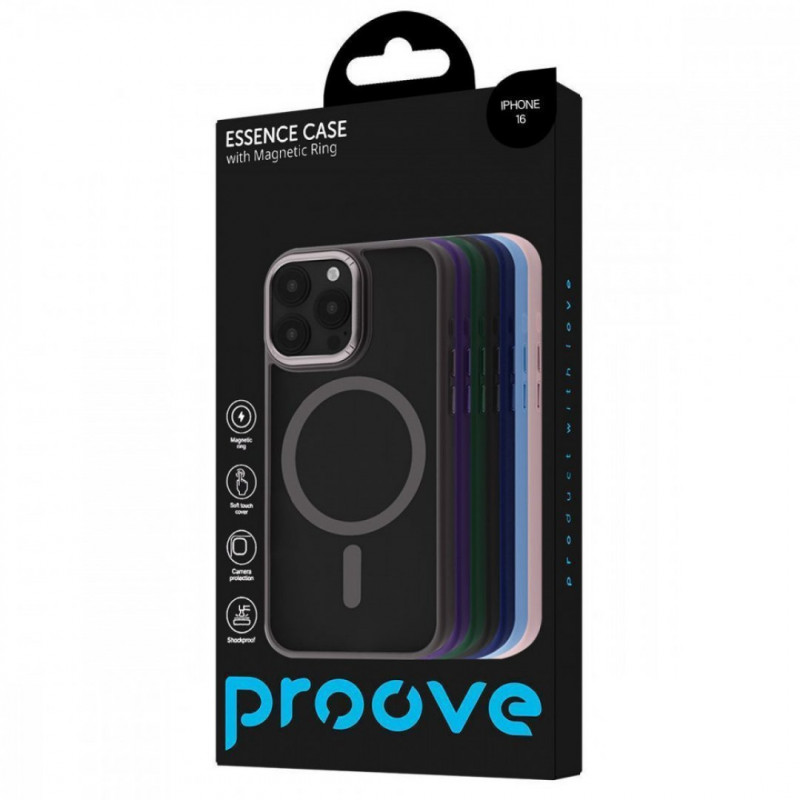 Чохол Proove Essence Case with Magnetic Ring для iPhone 16e/17e Midnight Blue (PCECIP16E008)
