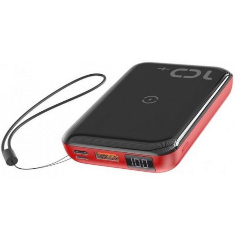 Внешний аккумулятор Baseus Mini S Bracket Wireless 10000 mAh Black/Red (PPXFF10W-19)