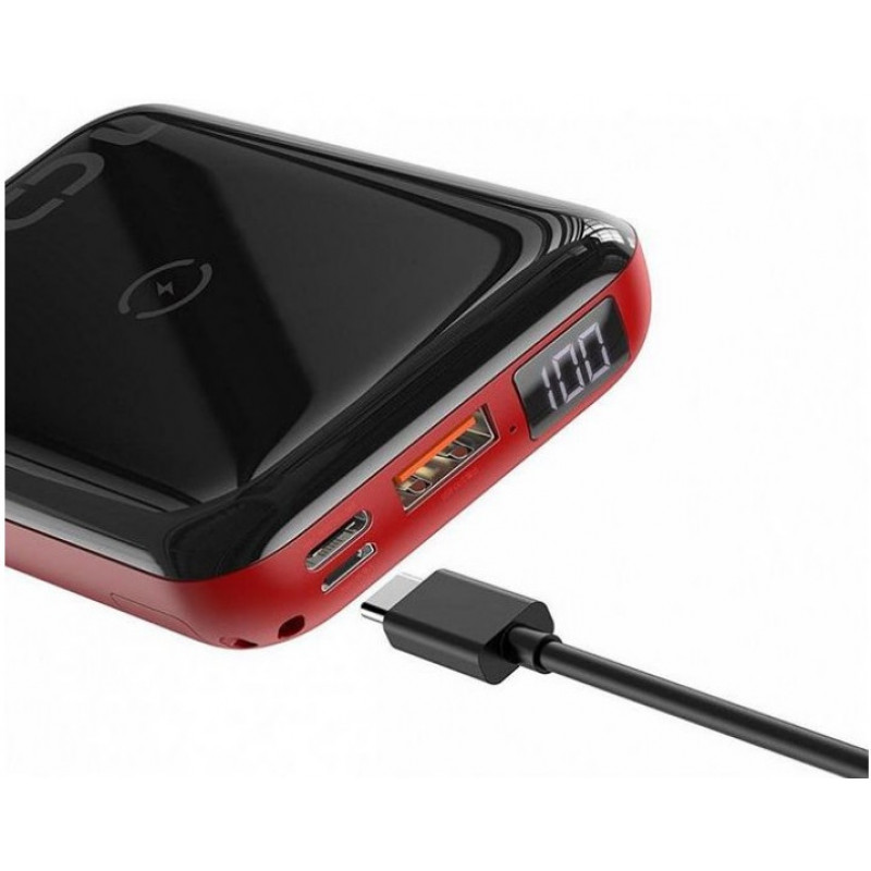 Внешний аккумулятор Baseus Mini S Bracket Wireless 10000 mAh Black/Red (PPXFF10W-19)