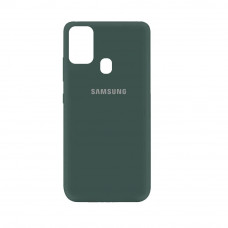 Силіконова накладка Silicone Case для Samsung A21s 2020 A217 Dark Green