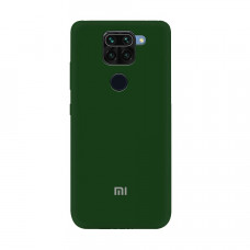 Силиконовая накладка Soft Silicone Case для Xiaomi Redmi Note 9 Pro/ Note 9 Dark Green