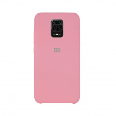 Силиконовая накладка Silicone Case для Xiaomi Redmi Note 9 Pro/ Note 9S Pink