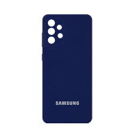 Силиконовая накладка Silicone Case для Samsung A72/A725 2021 Dark Blue