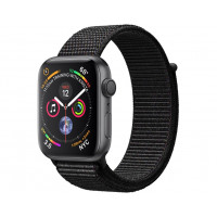 Apple Watch Series 4 GPS 44mm Space Grey Aluminium Case with Black Sport Loop (MU6E2)
