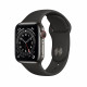 Apple Watch Series 6 GPS + Cellular 40mm Graphite Stainless Steel Case with Black Sport Band (M06X3)