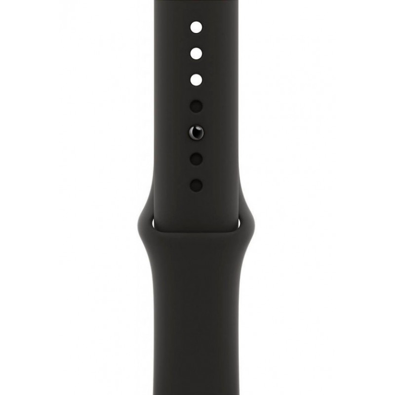 Apple Watch Series 6 GPS + Cellular 40mm Graphite Stainless Steel Case with Black Sport Band (M06X3)