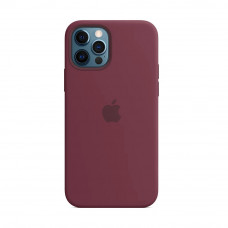 Силіконова накладка Silicone Case Magsafe для iPhone 12 Pro Max Plum
