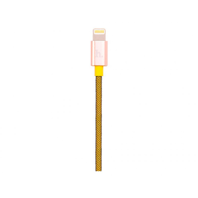 USB-кабель HOCO UPL09 Metal Carbon Lightning Yellow