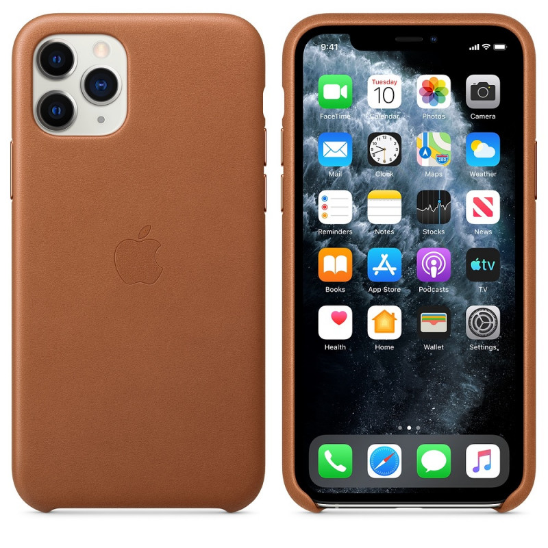 Силиконовая накладка Lambskin Leather для iPhone 12 Pro Max Brown