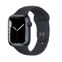 Apple Watch Series 7 GPS 41mm Midnight Aluminum Case with Midnight Sport Band (MKMX3)