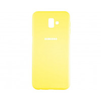 Силиконовая накладка Silicone Case для Samsung J6 Plus 2018 J600 Yellow