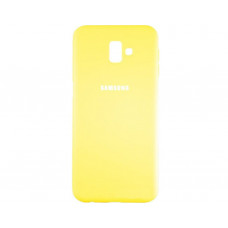 Силиконовая накладка Silicone Case для Samsung J6 Plus 2018 J600 Yellow