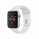 Смарт-часы Apple Watch Series 5 GPS 44mm Silver Aluminium Case with White Sport Band (MWVD2)