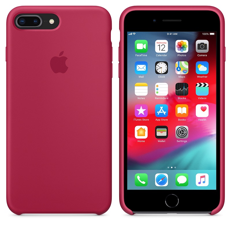 Силіконова накладка Silicone Case для iPhone 7 Plus/8 Plus Rose Red