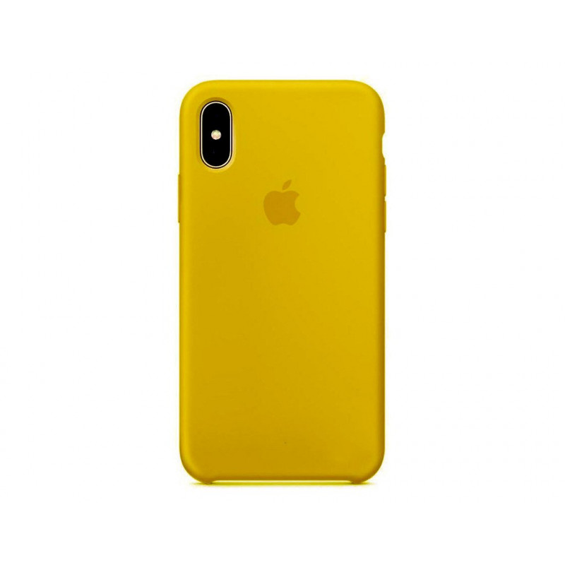 Накладка Silicone Case Original iPhone X Cream Gold