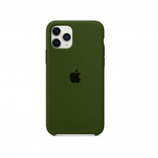 Силіконова накладка Silicone Case для iPhone 11 Pro Max Green Army