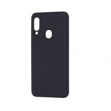 Накладка карбонова Kevlar для Samsung A20s/A207 Black