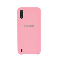 Силіконова накладка Silicone Case для Samsung A01 2020 A015 Pink