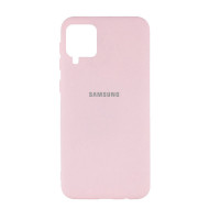 Силиконовая накладка Silicone Case для Samsung A12/A125 2021 Light Pink