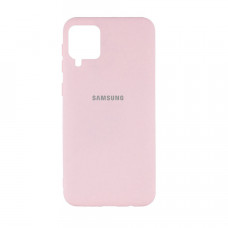Силиконовая накладка Silicone Case для Samsung A12/A125 2021 Light Pink