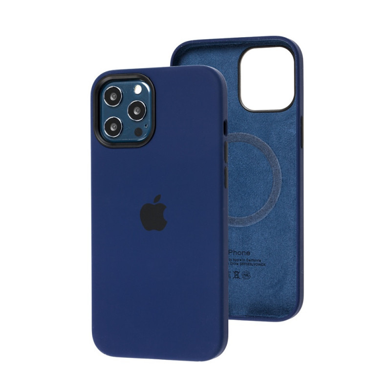 Силіконова накладка Silicone Case Magsafe для iPhone 12 Pro Max Deep Navy