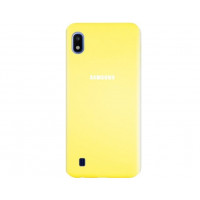 Силіконова накладка Silicone Case для Samsung A10 2019 A105 Yellow