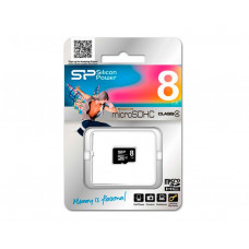 Карта памяти MicroSDHC 8 GB Silicon Power Class 4 + No Adapter