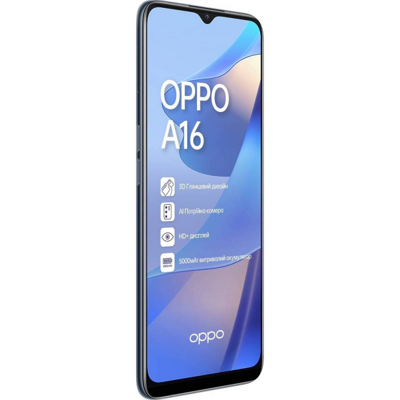 Oppo A16 3/32GB Crystal Black UA