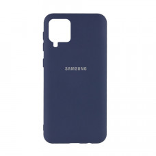 Силиконовая накладка Silicone Case для Samsung A12/A125 2021 Dark Blue