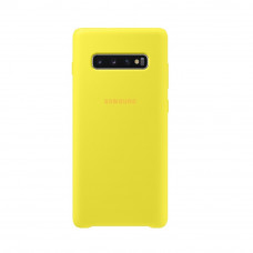 Силиконовая накладка Silicone Case для Samsung S10 2019 Yellow