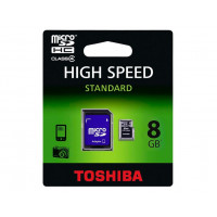 Карта памяти MicroSDHC 8GB Toshiba Class 4 + SD Adapter