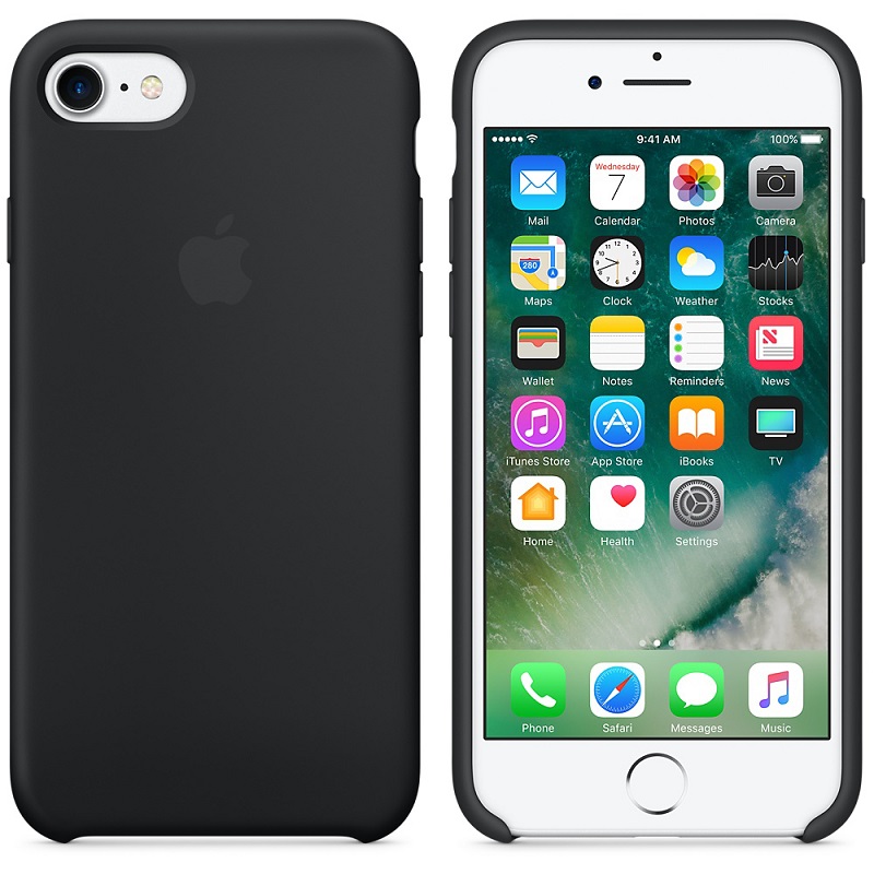 Силіконова накладка Silicone Case для iPhone 7/8 Black