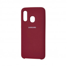 Силіконова накладка Silicone Case для Samsung A40 2019 A405 Maroon