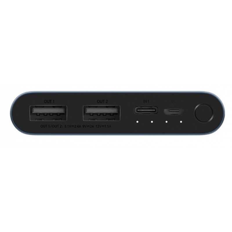 Power Bank Xiaomi Mi 3 NEW 10000 mAh Fast Charge Black (VXN4274GL)