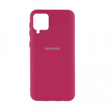 Силиконовая накладка Silicone Case для Samsung A12/A125 2021 Rose Red
