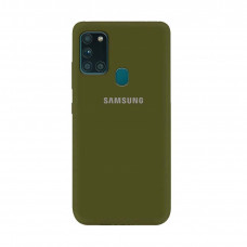 Силіконова накладка Silicone Case для Samsung A21s/A217 2020 Deep Olive