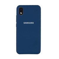 Силиконовая накладка Soft Silicone Case для Samsung A01/A013 2020 Core Blue