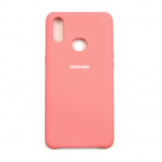 Силиконовая накладка Silicone Case для Samsung A10S/A107 2019 Peach
