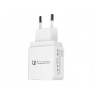 Ixtone (GS-551) Сетевое зарядное устройство Qualcomm Quick Charge 3.0/3.6-6V-3A/6-9V-2A/9 EU White (BULK)