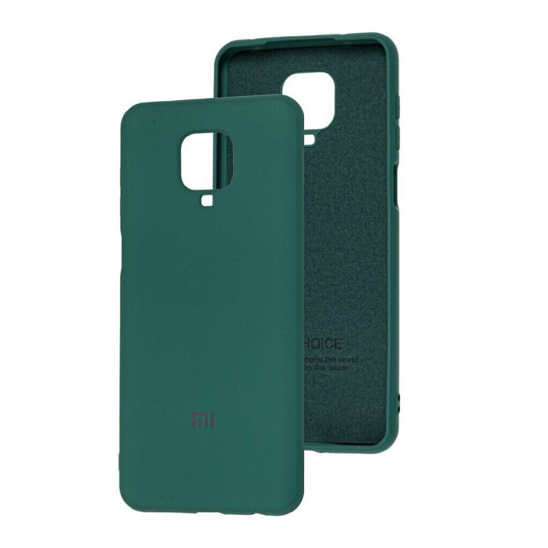 Силіконова накладка Soft Silicone Case для Xiaomi Redmi Note 9 Pro/Note 9S Dark Green