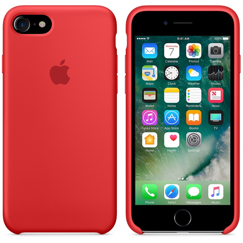 Силіконова накладка Silicone Case для iPhone 7/8 Red