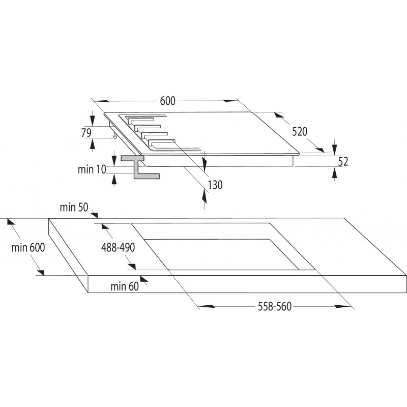 Варочная поверхность Gorenje GW6D42CLB