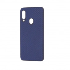Накладка карбонова Kevlar для Samsung A20s/A207 Blue